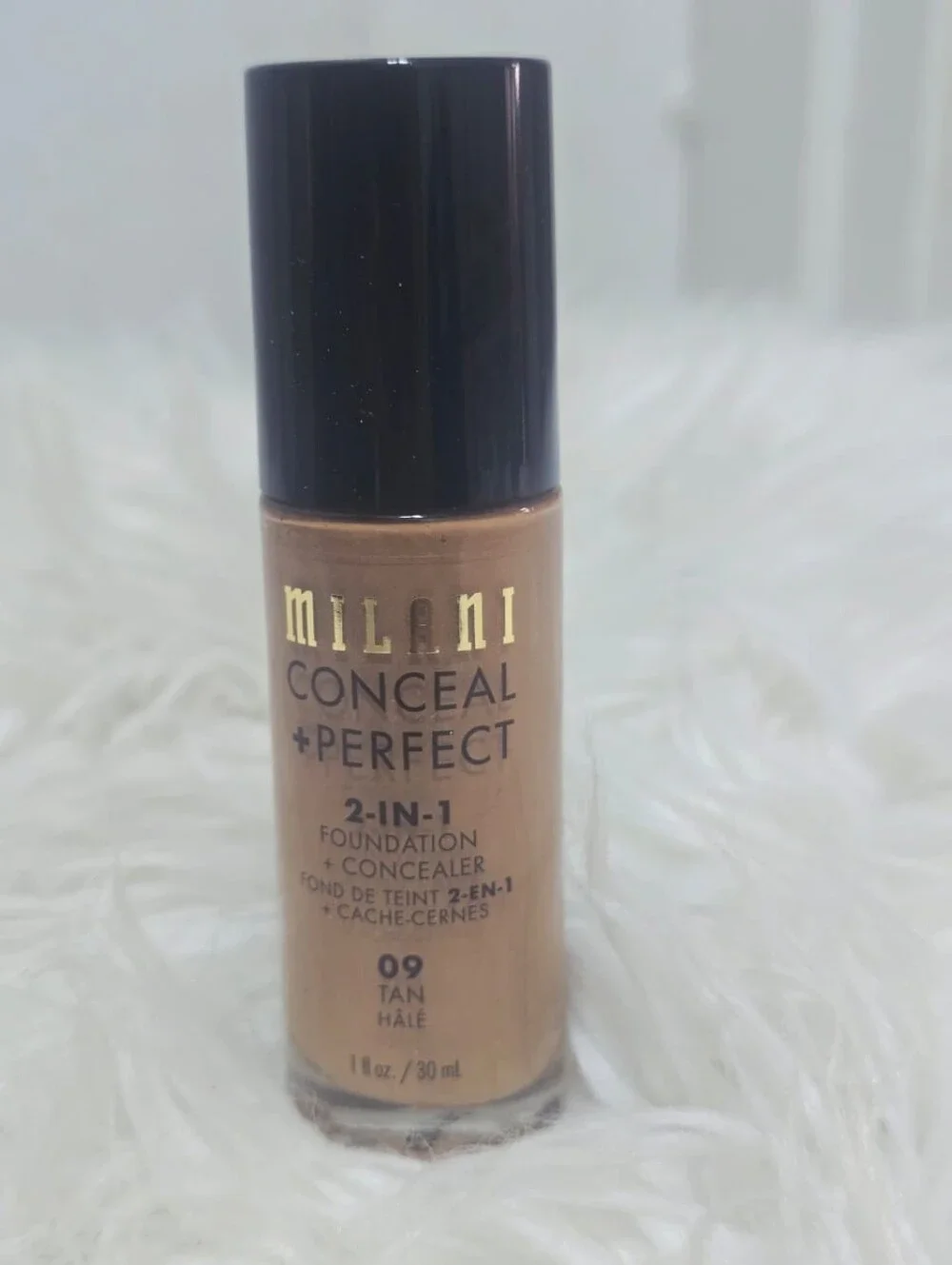 Milani Conceal + Perfect 2-in-1 Foundation + Concealer in the shade 09 Tan.